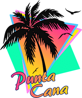 Punta Cana Cool 80s Sunset Magnet