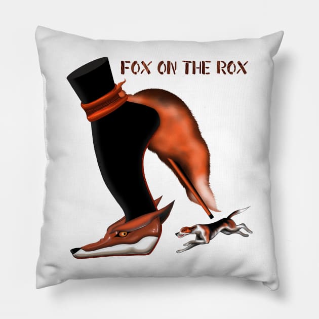 Fox On The Rox Pillow by AnarKissed