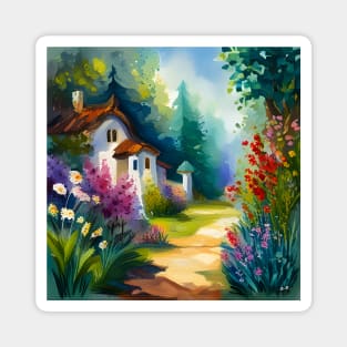 Flower Blooming Painting Magnet