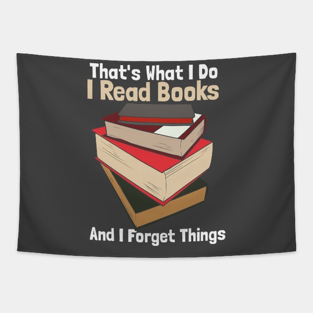 I Read to Forget Things Tapestry by Tenh