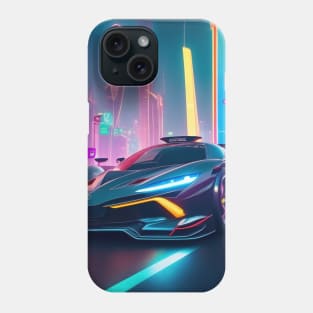 Asian Neon Velocity: Futuristic Thrill Ride Phone Case