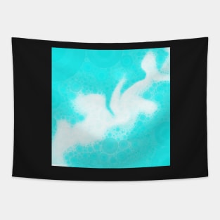 Turquoise Cloud Pattern Tapestry