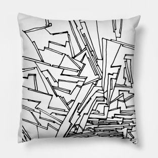 Abstract Ink Drawing #16 Pillow