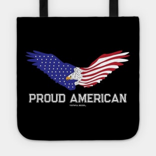 Patriotic Proud American - Amercian Flag Inspired Eagle Tote