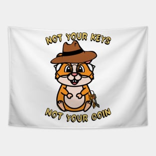 Funny Hamster - Not your keys not your coin Tapestry