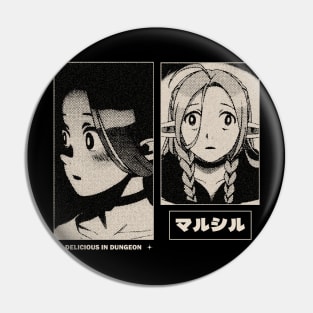 Marcille Gloomy Halftone Fanart Design Pin