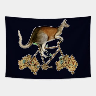 Australian Kangaroo Biker Tapestry