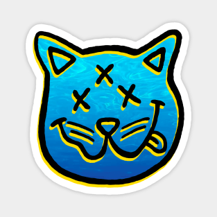 Grunge Cat - 3 Eyes Magnet