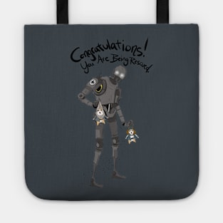 Congratulations! You are being rescued. Tote