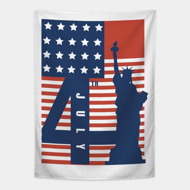 4th July Design Tapestry by nancyartwork