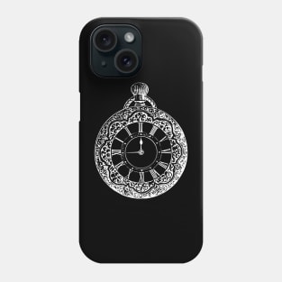 White Vintage Pocket Watch Phone Case