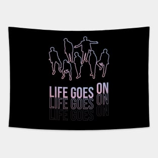 BTS Life Goes On Line Artwork Fanmade Merch & Accessories Tapestry