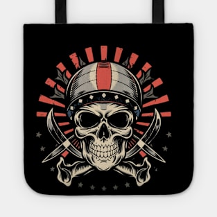 Rebellious Spirit Skull Ink - Defiant Tattoo Design Tote