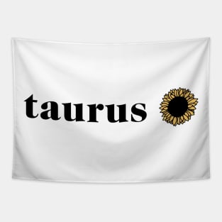 Taurus Sunflower Retro Zodiac Tapestry