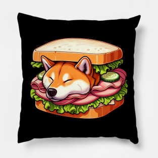 Shiba Inu Sleeping Sandwich Pillow