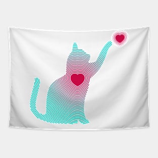 Cat artwork Tapestry