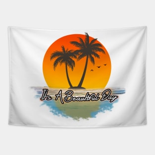 Tropical Summer Vacation - Tropical Island Vibes Tapestry