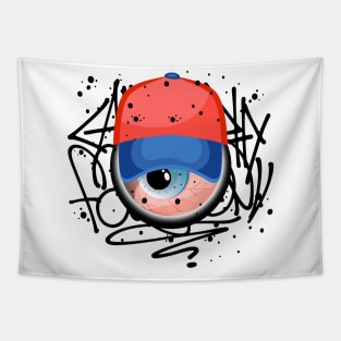 Monster Eye Teenager Graffiti Tapestry