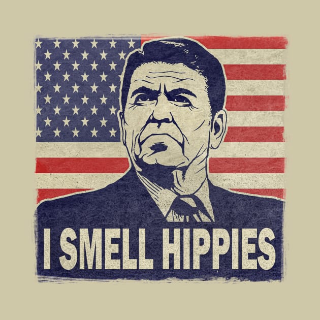 I Smell Hippies Ronald Reagan by ZlaGo