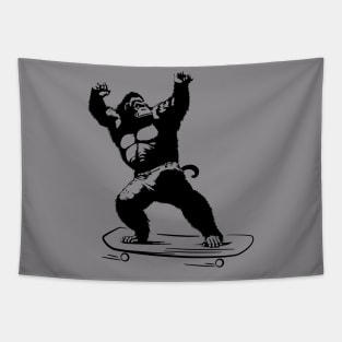 Gorilla Skating Tapestry