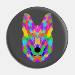 Dogface colorful Pin