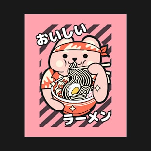 Cute Bunny Yummy Ramen T-Shirt