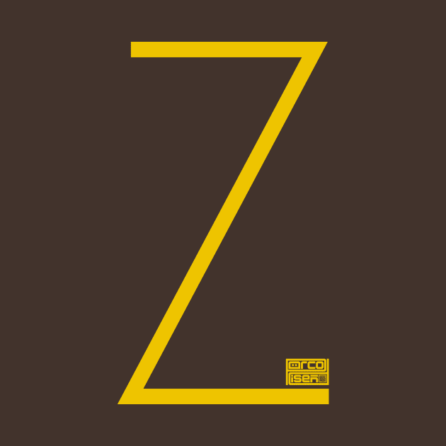 Letter Z Simple Thin Clean Minimalist Line Initial by porcodiseno