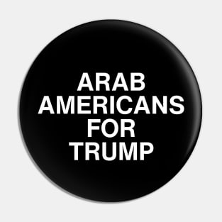 Arab Americans For Trump 2024 Election Pin