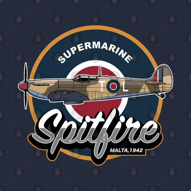 Supermarine Spitfire Malta (Small logo) by TCP