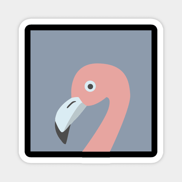 Pink Flamingo Magnet by Kristina Stellar Scandinavian Land