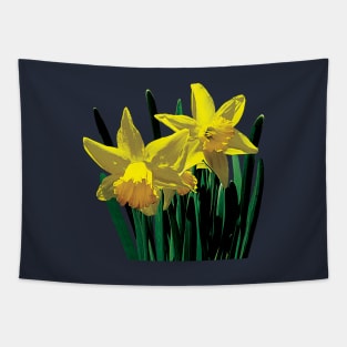 Daffodils - Two Yellow Daffodils Tapestry