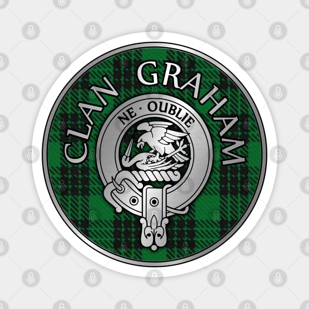 Clan Graham Crest & Tartan Magnet by Taylor'd Designs