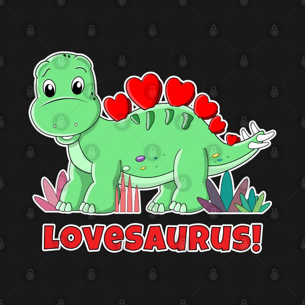 Cute Cartoon Baby Dinosaur Stegosaurus - Lovesaurus by brodyquixote