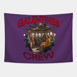 Galentines crew on ships bridge Tapestry