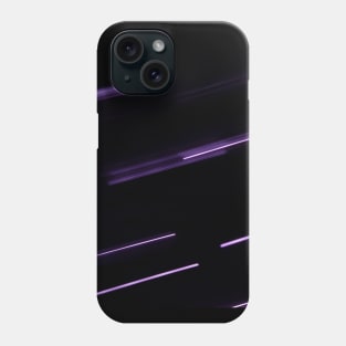 Purple shooting stars blurred lights Phone Case