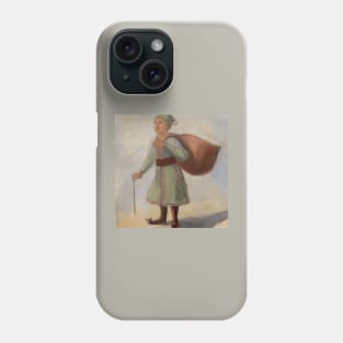 Elf with a bag of presents watercolour Phone Case