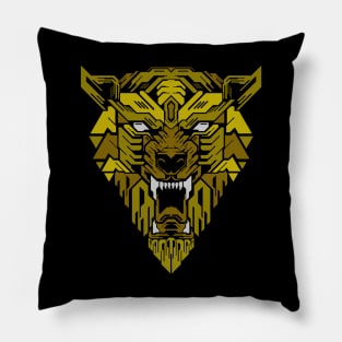 Geometric Wolf Pillow