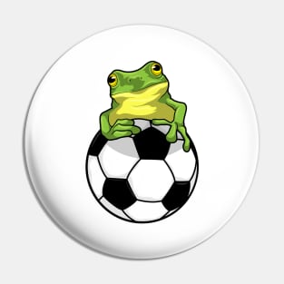 Frog with Soccer ball Pin