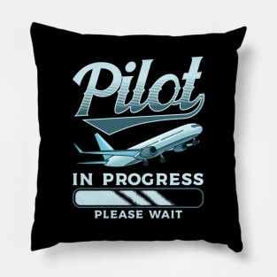 Funny Pilot In Progress Please Wait Airplane Pilot Pillow