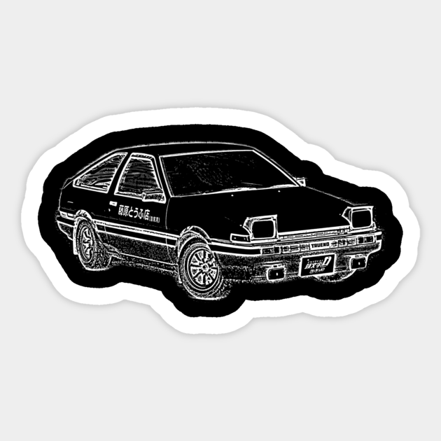 Initial D Toyota Ae86 Takumi S Drift Car Drifting Sticker Teepublic