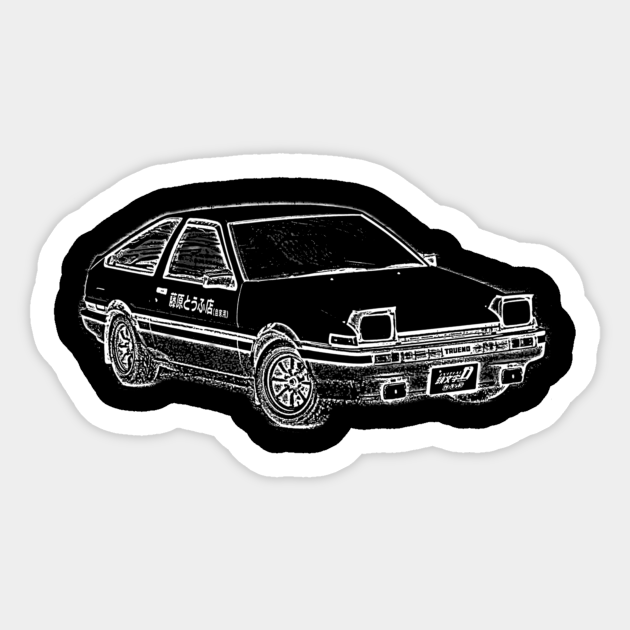 Initial D Toyota Ae86 Takumi S Drift Car Drifting Sticker Teepublic