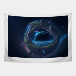 Planet island Tapestry