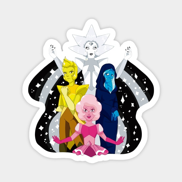 Steve Universe - The Diamonds Magnet by Pink Grape Arts