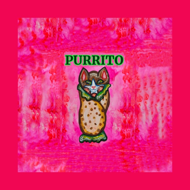 Purrito Cat Burrito by Art by Deborah Camp