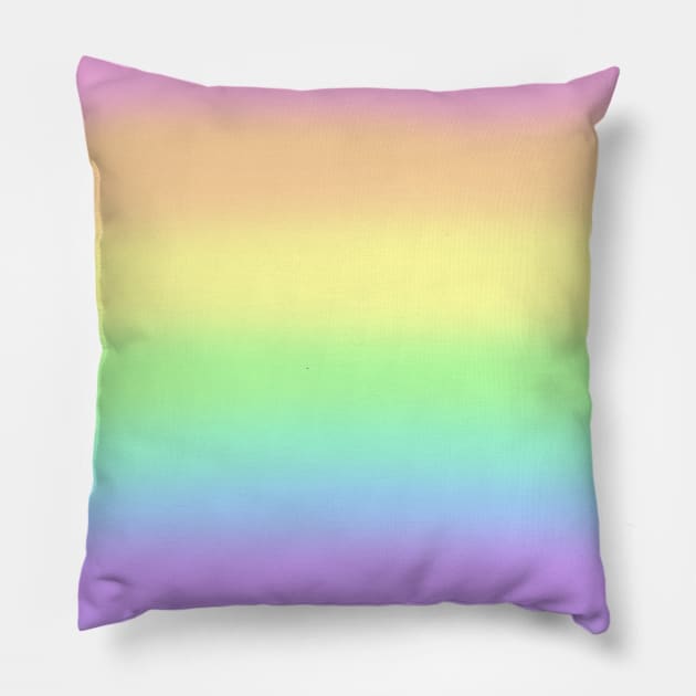 Pastel Rainbow Gradient! Pillow by KelseyLovelle