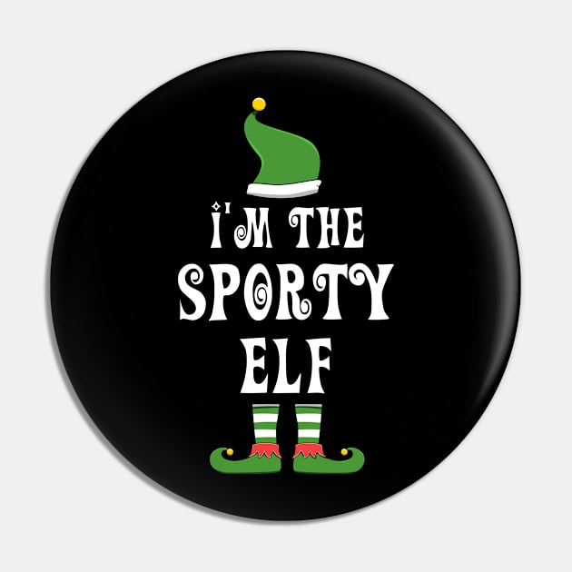 Sporty Elf for Matching Family Christmas Group Pin by jkshirts