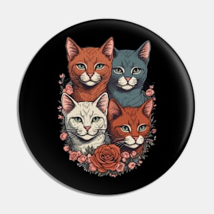 Cute little Cats Family for lovers kitty kittens Pin