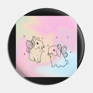 Fairy bunnies Pin