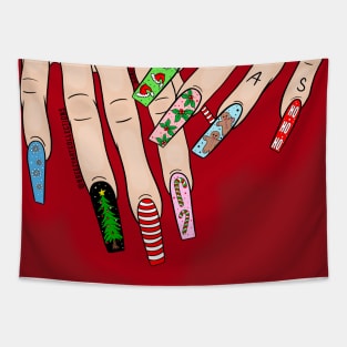 Christmas Nails Tapestry