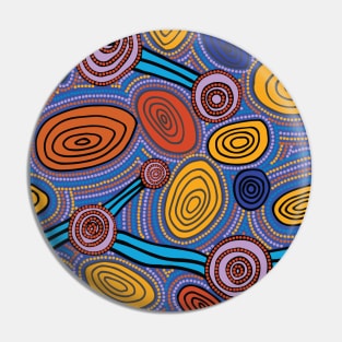 Aboriginal Art - Skipping Stones Pin